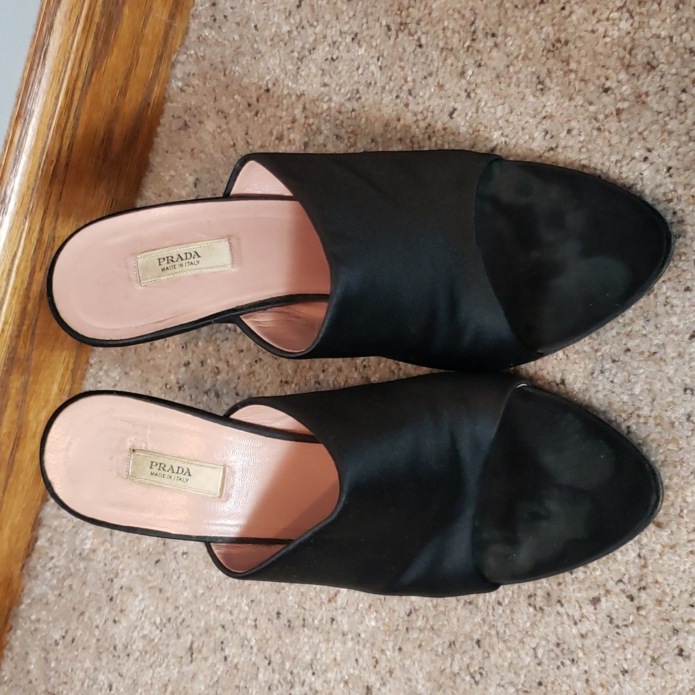 Prada Satin Mule Black 7